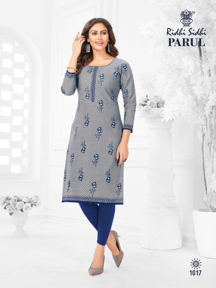 Ridhi Sidhi Parul 1 fancy Regular Wear Cotton Printed Long Kurti Collection